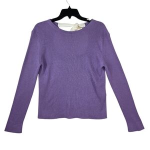 Massimo Dutti knitted Ribbon Tie Back Long Sleeve Top